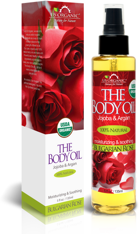 US Organic The Body Oil, Sexy Bulgarian Rose, USDA Certified Organic, 5 oz