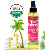 US Organic, The Baby Oil, Caribbean Coconut, with Calendula, Jojoba, Olive Oil, and Vitamin E, USDA Certified Organic, 5 oz