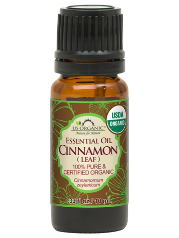 US Organic Cinnamon Leaf Essential Oil, 100% Pure Certified USDA Organic, 10 ml / 15 ml / 30 ml