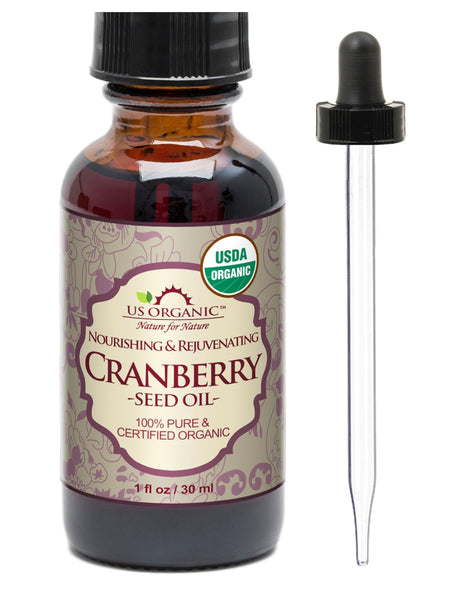 US Organic Cranberry Seed Oil, 100% Pure Certified USDA Organic, 1 oz / 2 oz