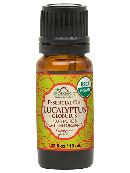 US Organic Eucalyptus Essential Oil (Globulus), 100% Pure Certified USDA Organic, 10 ml / 15 ml / 30 ml