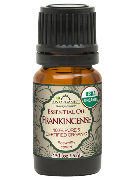 US Organic Frankincense (Boswellia carteri) Essential Oil, 100% Pure Certified USDA Organic, 5 ml / 10 ml