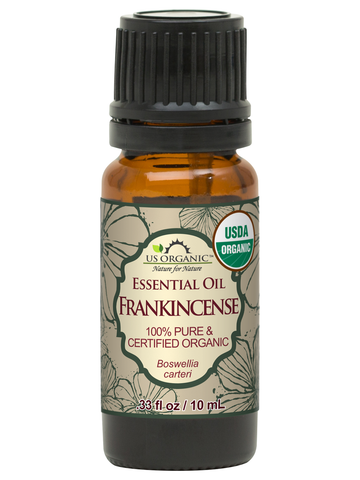 US Organic Frankincense (Boswellia carteri) Essential Oil, 100% Pure Certified USDA Organic, 5 ml / 10 ml