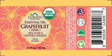 US Organic Grapefruit (Pink) Essential Oil, 100% Pure Certified USDA Organic, 10 ml
