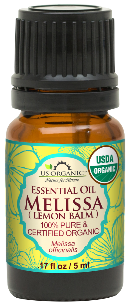 US Organic Melissa Essential Oil (Lemon Balm), 100% Pure Certified