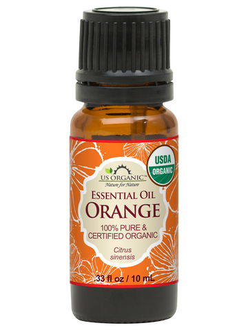 US Organic Sweet Orange Essential Oil, 100% Pure Certified USDA Organic, 10 ml / 15 ml / 30 ml / 4 oz / 8 oz / 16 oz; 10 ml / 15 ml / 30 ml (2-Pack)