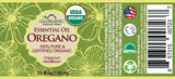 US Organic Oregano Essential Oil, 100% Pure Certified USDA Organic, 10 ml / 15 ml / 30 ml