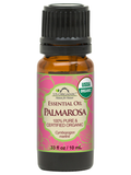 US Organic Palmarosa Essential Oil, 100% Pure Certified USDA Organic, 10 ml