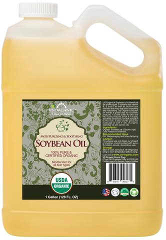 US Organic Soybean Oil, 100% Pure Certified USDA Organic, 128 oz (1 Gallon)