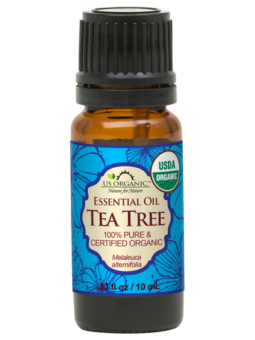 US Organic Tea Tree Essential Oil, 100% Pure Certified USDA Organic, 10 ml / 15 ml / 30 ml / 4 oz / 8 oz / 16 oz; 10 ml / 15 ml / 30 ml (2-Pack)