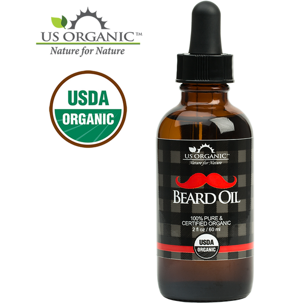 US Organic Beard Oil 2oz - Premium Grade, Natural Antimicrobial Properties