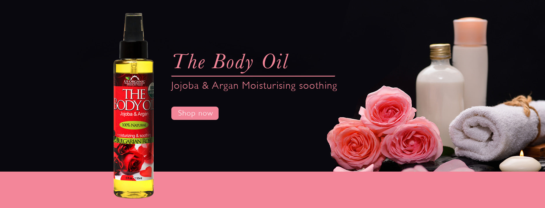 US Organic Body Oil original Bulgarian Rose bottle